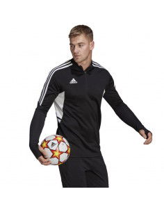Adidas Condivo 22 Ανδρική Μπλούζα με Φερμουάρ Μακρυμάνικη Black / White HA6269 2