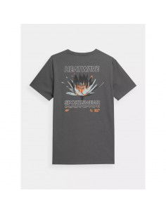 4F Αθλητικό Ανδρικό T-shirt Γκρι Μονόχρωμο 4FSS23TTSHM355-22S