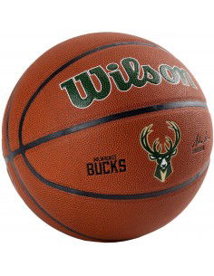 Wilson NBA Milwaukee Bucks Μπάλα Μπάσκετ Indoor/Outdoor WTB3100XBMIL 2