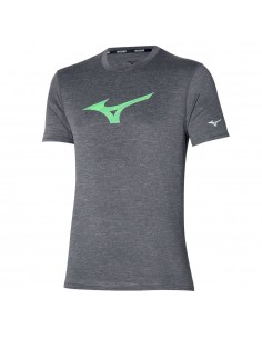 Mizuno Ανδρικό Αθλητικό T-shirt Κοντομάνικο Γκρι J2GAA00608