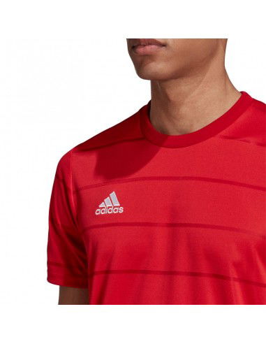 Adidas Campeon 21 Αθλητικό Ανδρικό T-shirt Κόκκινο με Ρίγες FT6763 Adidas Campeon 21 Αθλητικό Ανδρικό T-shirt Κόκκινο με Ρίγες FT6763