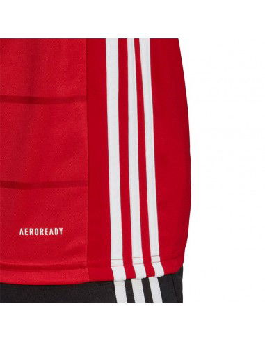 Adidas Campeon 21 Αθλητικό Ανδρικό T-shirt Κόκκινο με Ρίγες FT6763 Adidas Campeon 21 Αθλητικό Ανδρικό T-shirt Κόκκινο με Ρίγες FT6763