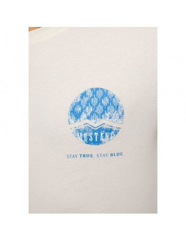 Mustang Ανδρικό T-shirt Κοντομάνικο Λευκό 10135482013 Mustang Ανδρικό T-shirt Κοντομάνικο Λευκό 10135482013