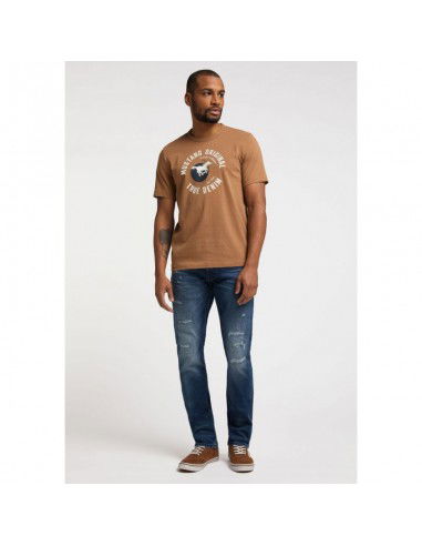 Mustang Ανδρικό T-shirt Κοντομάνικο Μπεζ 10121473299 Mustang Ανδρικό T-shirt Κοντομάνικο Μπεζ 10121473299