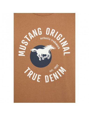 Mustang Ανδρικό T-shirt Κοντομάνικο Μπεζ 10121473299 Mustang Ανδρικό T-shirt Κοντομάνικο Μπεζ 10121473299