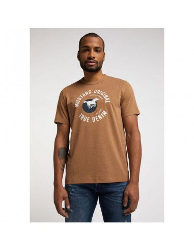 Mustang Ανδρικό T-shirt Κοντομάνικο Μπεζ 10121473299 Mustang Ανδρικό T-shirt Κοντομάνικο Μπεζ 10121473299
