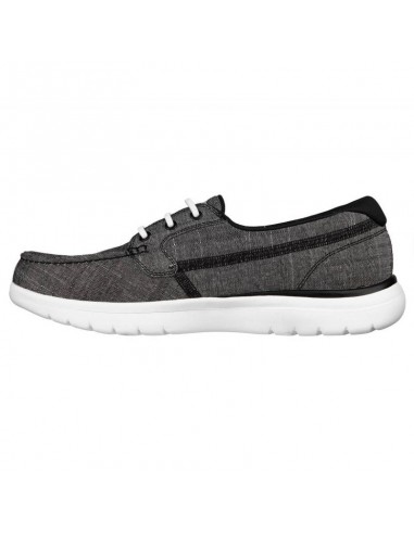 Skechers Γυναικεία Boat Shoes σε Γκρι Χρώμα 136453-BKW Skechers Γυναικεία Boat Shoes σε Γκρι Χρώμα 136453-BKW