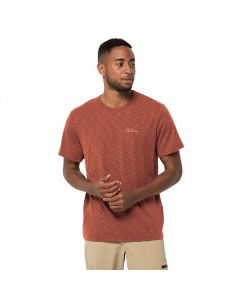 Jack Wolfskin Ανδρικό T-shirt Κοντομάνικο Κόκκινο 1808981-2188