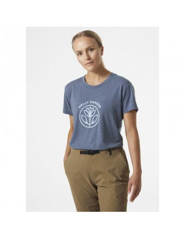 Helly Hansen Skog Recycled Graphic Γυναικείο T-shirt Μπλε 63083-585 Helly Hansen Skog Recycled Graphic Γυναικείο T-shirt Μπλε 63083-585