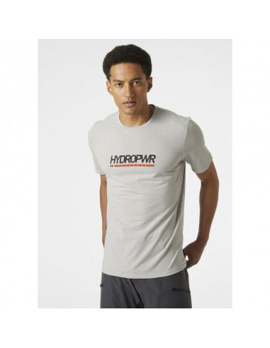 Helly Hansen HP Race Αθλητικό Ανδρικό T-shirt Γκρι με Στάμπα 34294-980 Helly Hansen HP Race Αθλητικό Ανδρικό T-shirt Γκρι με Στάμπα 34294-980