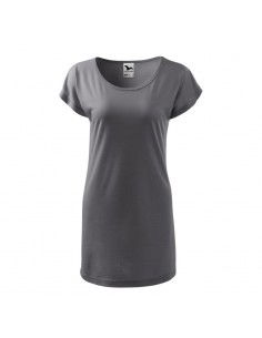 Malfini Καλοκαιρινό Mini T-shirt Φόρεμα Γκρι MLI-12336 2