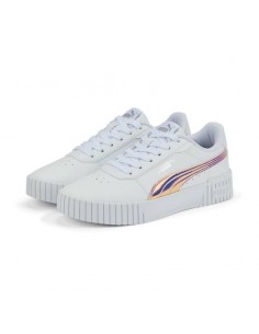 Puma Παιδικά Sneakers Carina 2.0 Holo White / Silver 387985-01 2