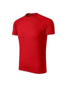 Malfini Ανδρικό Διαφημιστικό T-shirt Κοντομάνικο σε Κόκκινο Χρώμα MLI-17507
