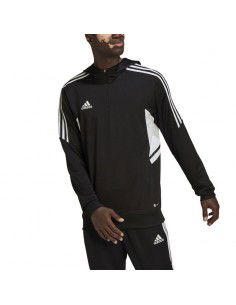 Adidas Condivo 22 Half-Zip Ανδρικό Φούτερ με Κουκούλα Μαύρο HD7006 2