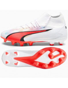 Puma Ultra Pro FG/AG 107422-01 Ψηλά Ποδοσφαιρικά Παπούτσια με Τάπες Λευκά