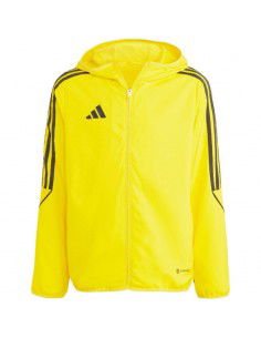 Adidas Παιδικό Casual Μπουφάν Κοντό Αντιανεμικό με Κουκούλα Κίτρινο Tiro 23 League IA1622