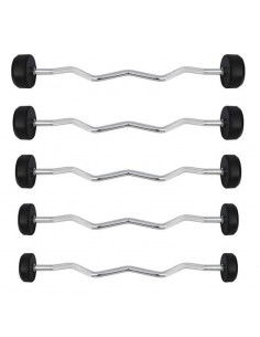 Fixed broken rubber barbell bar HMS GSL10 10 kg
