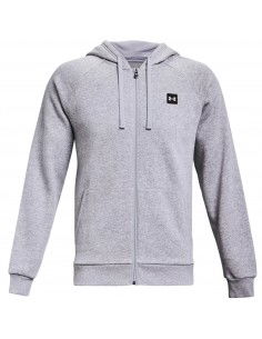 Under Armour Rival Ανδρική Φούτερ Ζακέτα με Κουκούλα και Τσέπες Light Grey 1357111-011