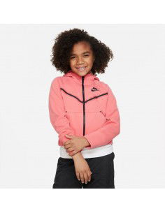 Nike Παιδική Ζακέτα Φούτερ Fleece με Κουκούλα Μπεζ CZ2570-272
