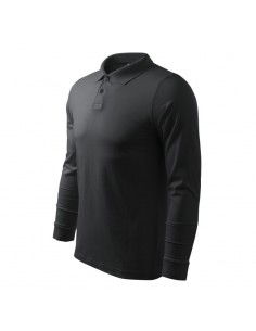 Malfini Ανδρική Μπλούζα Μακρυμάνικη Polo Γκρι MLI-21194