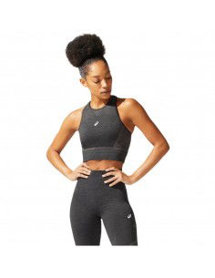 ASICS Γυναικείο Αθλητικό Crop Top Αμάνικο Μαύρο Μαύρο 2012B915-001