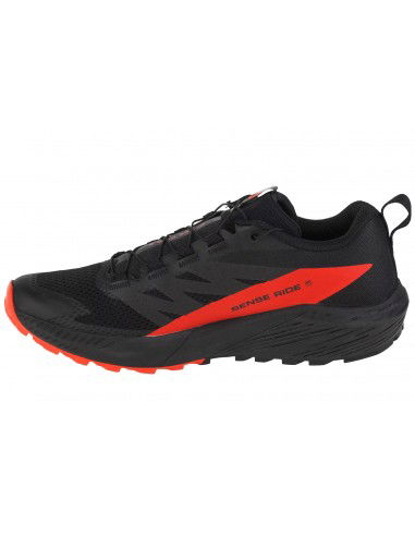 Salomon Sense Ride 5 L47214300 Ανδρικά Αθλητικά Παπούτσια Trail Running Black / Fiery Red Salomon Sense Ride 5 L47214300 Ανδρικά Αθλητικά Παπούτσια Trail Running Black / Fiery Red