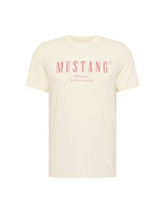 Mustang Ανδρικό T-shirt Κοντομάνικο Μπεζ 1013802-8001