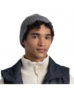 Buff Rutger Beanie Unisex Σκούφος με Rib Πλέξη σε Γκρι χρώμα 129694.938 2