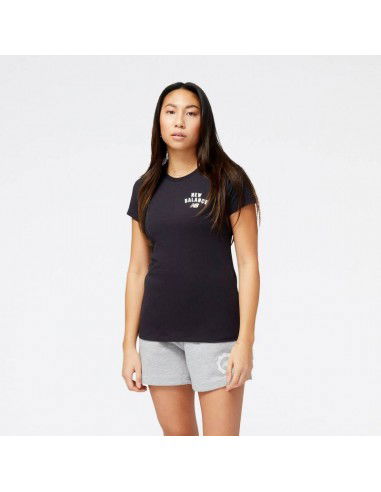 New Balance Γυναικείο Αθλητικό T-shirt Μαύρο WT31804BK New Balance Γυναικείο Αθλητικό T-shirt Μαύρο WT31804BK
