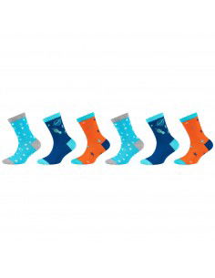 Skechers 6PPK Boys Casual Patterned Socks SK410810005803