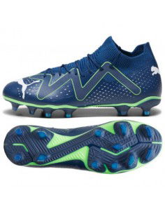 Puma Match FG/AG 107370-03 Ψηλά Ποδοσφαιρικά Παπούτσια με Τάπες Persian Blue / White / Pro Green
