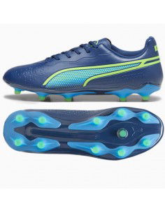 Puma King Match FG/AG 107570-02 Χαμηλά Ποδοσφαιρικά Παπούτσια με Τάπες Μπλε 2