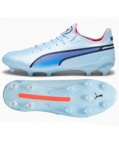 Puma King Ultimate FG/AG 107563-02 Ψηλά Ποδοσφαιρικά Παπούτσια με Τάπες Μπλε 2