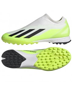 Adidas X Crazyfast.3 Laceless TF ID9346 Χαμηλά Ποδοσφαιρικά Παπούτσια με Σχάρα Cloud White / Core Black / Lucid Lemon 2