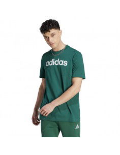 Adidas Sportswear Essentials Single Ανδρικό Αθλητικό T-shirt Κοντομάνικο Πράσινο IJ8658 2