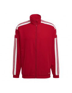 Adidas Squadra 21 Pre Training Ανδρική Φούτερ Ζακέτα με Τσέπες Κόκκινη GP6446