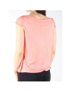 Wrangler Capsleeve Tee Coral Peach W W7337FDJX 2