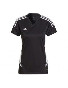 Adidas Condivo 22 Γυναικείο Αθλητικό T-shirt Fast Drying με V Λαιμόκοψη Μαύρο H21258