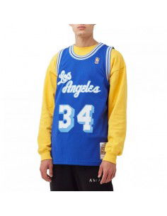 Mitchell Ness NBA Swingman Los Angeles Lakers Shaquille O'Neal M Tshirt SMJYAC18013LALROYA96SON