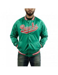 Mitchell & Ness Ανδρικό Μπουφάν Πράσινο. STJKMG18013-MBUDKGN
