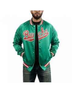Mitchell & Ness Ανδρικό Μπουφάν Πράσινο. STJKMG18013-MBUDKGN 2