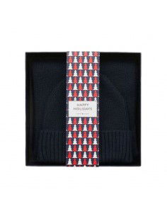 Tommy Hilfiger Unisex Σετ με Σκούφο Πλεκτό σε Navy Μπλε χρώμα AU0AU01651-DW6 2