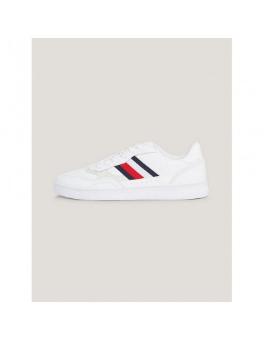 Tommy Hilfiger Court Cupsole Retro Ανδρικά Sneakers Λευκά FM0FM04828-YBS Tommy Hilfiger Court Cupsole Retro Ανδρικά Sneakers Λευκά FM0FM04828-YBS