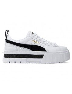 Puma Mayze Γυναικεία Flatforms Sneakers Λευκά 381983-01