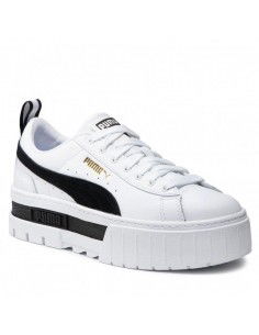 Puma Mayze Γυναικεία Flatforms Sneakers Λευκά 381983-01 2