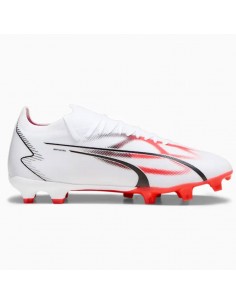 Puma Ultra Match FG/AG 107347-01 Χαμηλά Ποδοσφαιρικά Παπούτσια με Τάπες Λευκά 2