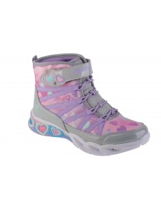 Skechers Παιδικές Μπότες με Φωτάκια Ασημί 302667L-SMLT