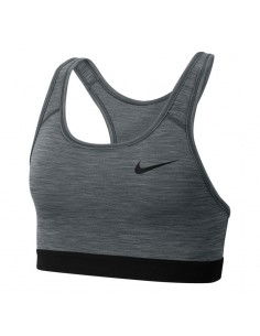 Nike Dri-Fit Swoosh Γυναικείο Αθλητικό Μπουστάκι Γκρι BV3900-084