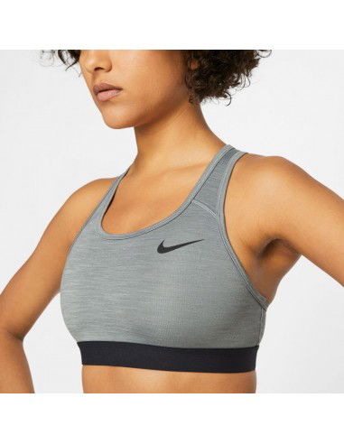Nike Dri-Fit Swoosh Γυναικείο Αθλητικό Μπουστάκι Γκρι BV3900-084 Nike Dri-Fit Swoosh Γυναικείο Αθλητικό Μπουστάκι Γκρι BV3900-084