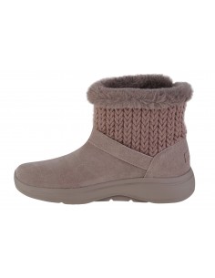Skechers Go Walk Suede Γυναικεία Μποτάκια με Πλατφόρμα & Γούνα Ροζ 144422-DKTP 2
